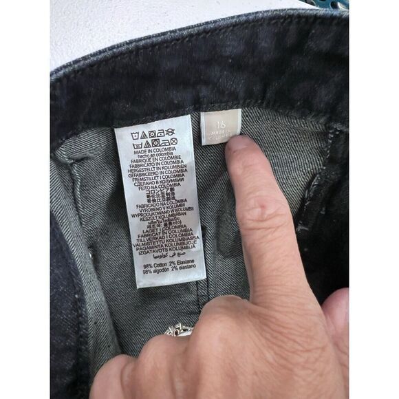 Michael Kors size 16 dk blue denim flounce skirt‎ with ruffle frayed hem $98 - Picture 5 of 8